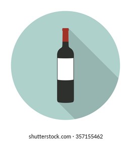 bottle of wine icon. vector illustration