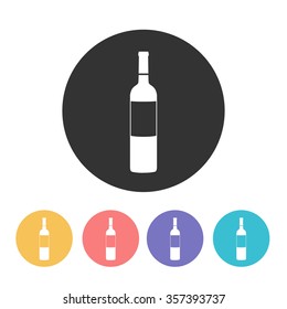 bottle of wine icon. vector illustration