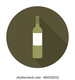 bottle of wine icon. vector illustration