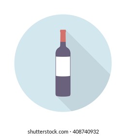 bottle of wine icon. vector illustration