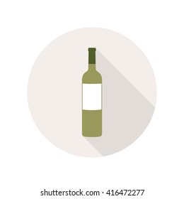 bottle of wine icon. vector illustration