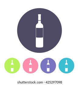 bottle of wine icon. vector illustration