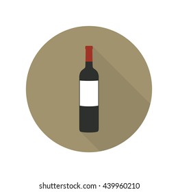 bottle of wine icon. vector illustration
