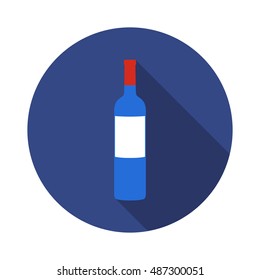 bottle of wine icon. vector illustration