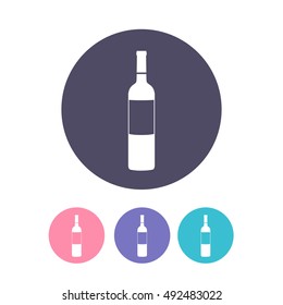 bottle of wine icon. vector illustration