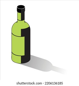 bottle of wine illustration can be used as an icon