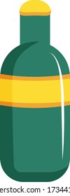 Botella de vino, ilustración, vector sobre fondo blanco