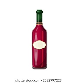 
Bottle of wine isolate on a white background, hand drawing. Vector illustration.