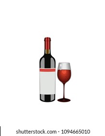 Bottle of wine isolated