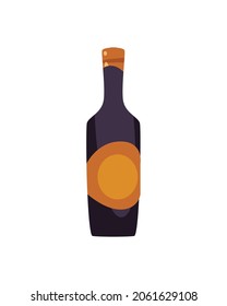 bottle of wine isolated icon
