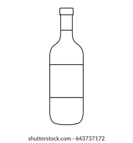 bottle wine isolated icon