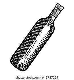 bottle wine isolated icon