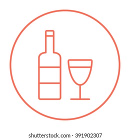 Flasche Wein Linie Symbol.