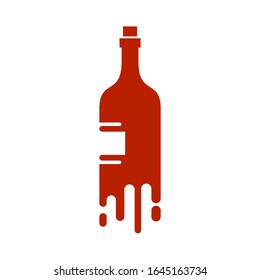 Bottle Wine Logo Design Template