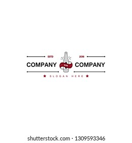 Bottle wine logo bottle white