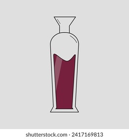 Bottle of wine on a white background