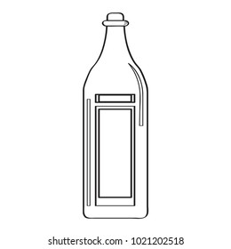 Bottle of wine outline
