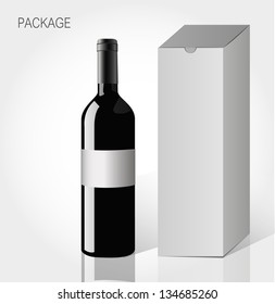 bottle of wine packaging design