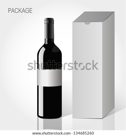 bottle of wine packaging design