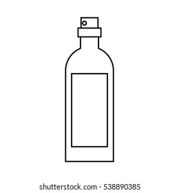 bottle wine with red label outline