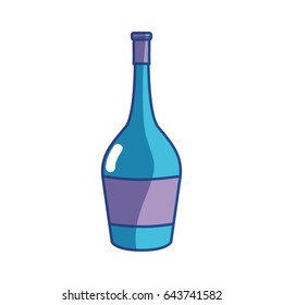 bottle of wine tasty beverage icon