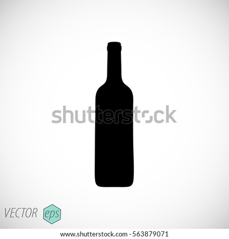 bottle wine. Vector icon