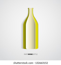 Bottle of wine - vector illustration