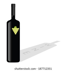 bottle of wine vector illustration