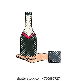 bottle  wine  vector illustration