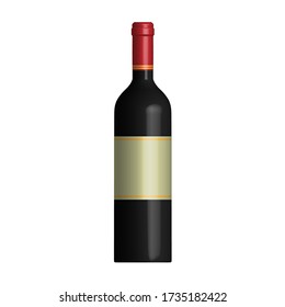 Bottle of Wine, without an inscription. Suitable for your layouts. Vector illustration.