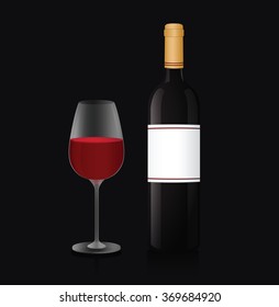 Bottle of wine for your design