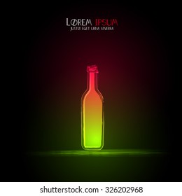 Bottle for your concept easy all editable
