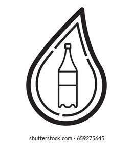Bottled drinking water icon outline