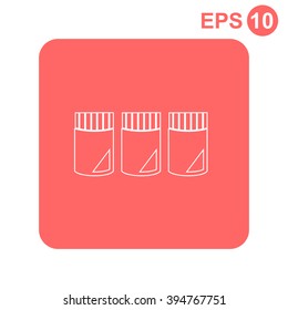 Bottled gouache vector icon.