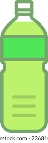 Icono del vector aislado del té verde embotellado