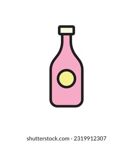 Bottled Juice Icon Vector Illustration