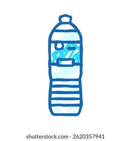 bottled water drink doodle icon sketch vector. bottled water drink sign. isolated symbol illustration