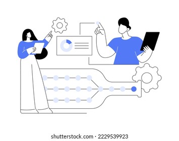 Análisis de cuello de botella ilustración abstracta del vector de concepto. Sistema de administración visual, herramienta de análisis de cuellos de botella, control de cuellos de botella, mejora del flujo de trabajo, metáfora abstracta del método de restricción.