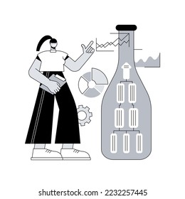 Bottleneck analysis abstract concept vector illustration. Visual management system, bottleneck analysis tool, bottlenecking control, workflow improvement, constraint method abstract metaphor.