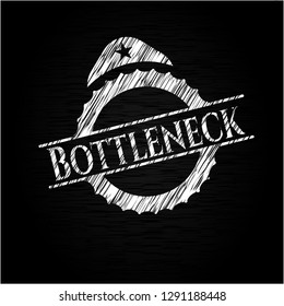Bottleneck chalk emblem written on a blackboard