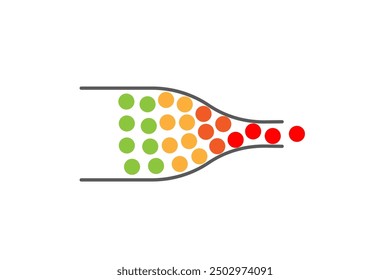 Icono de diagrama de cuello de botella. Imagen Clipart aislada sobre fondo blanco