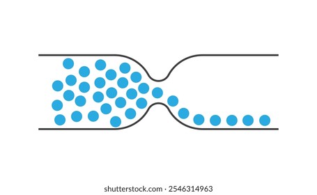 Plantilla de diagrama de cuello de botella. Imagen Clipart