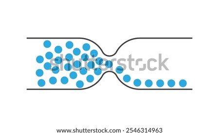Bottleneck diagram template. Clipart image
