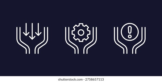 Bottleneck line icons for web