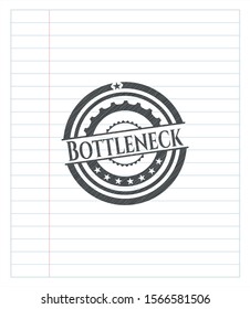 Bottleneck pencil emblem. Vector Illustration. Detailed.