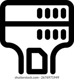 Cuello de botella, rendimiento, icono de contorno limitado
