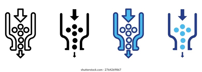bottleneck web icon multiple style collection