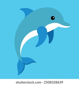       Ilustración de Arte vectorial de delfín nariz de botella.
