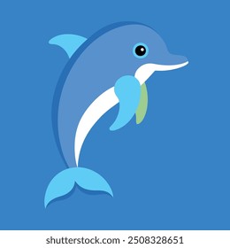       Ilustración de Arte vectorial de delfín nariz de botella.
