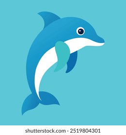 Ilustración de Arte vectorial de delfín nariz de botella.
